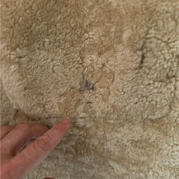 Shearling Reversible Coat with Detachable hood Size 10 Vintage - Picture 15 of 17